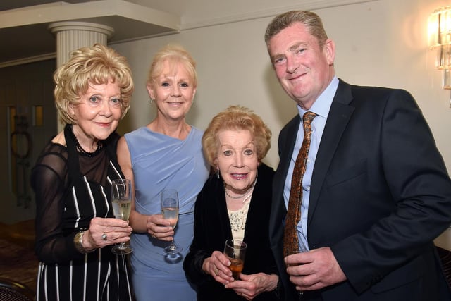 Mary Gethins, Oonagh Monaghan, Betty Gethins and Paul Monaghan at the charity event. PT19-217.