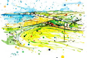 Kathryn Callaghan's painting of Royal Portrush. Credit Kathryn Callaghan