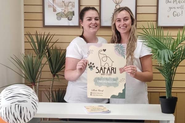 Kayla and Megan will be operating Safari Baby Studio from 54 Main Street, Ballyclare. (Pic: Contributed).