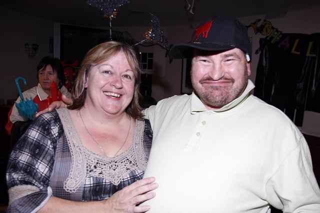 TWO'S COMPANY...Janet and Brendan pictured during the Coleraine Gateway Club Halloween Party held at the Sperrin Club in 2009.