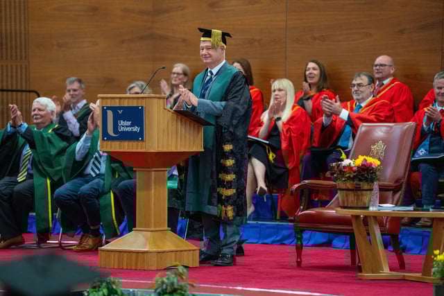 The graduation ceremony on Friday morning in Coleraine.
