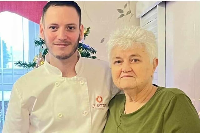 Chef Chris McCotter and organiser Margaret Peacock pictured at the Christmas Day dinner.