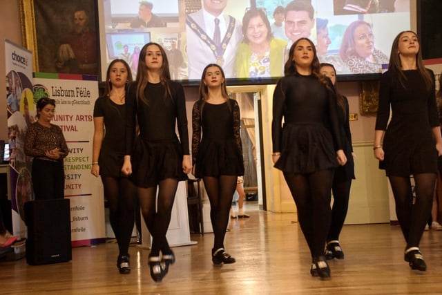 Dancers from the McGuigan School of Irish Dance performed at the event