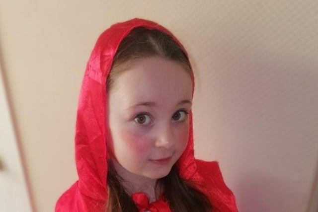 Mia Mullan from The Vow outside Ballymoney ready for World Book Day at Balnamore Primary School