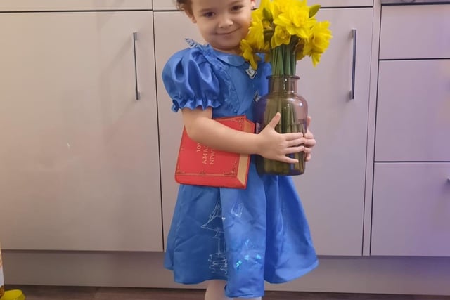 Chloe Copeland (5) from Glengormley dressed as Matilda on World Book Day.