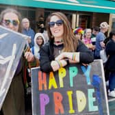 Jenny Deane (right) celebrated Newry Pride with friends back in 2019.