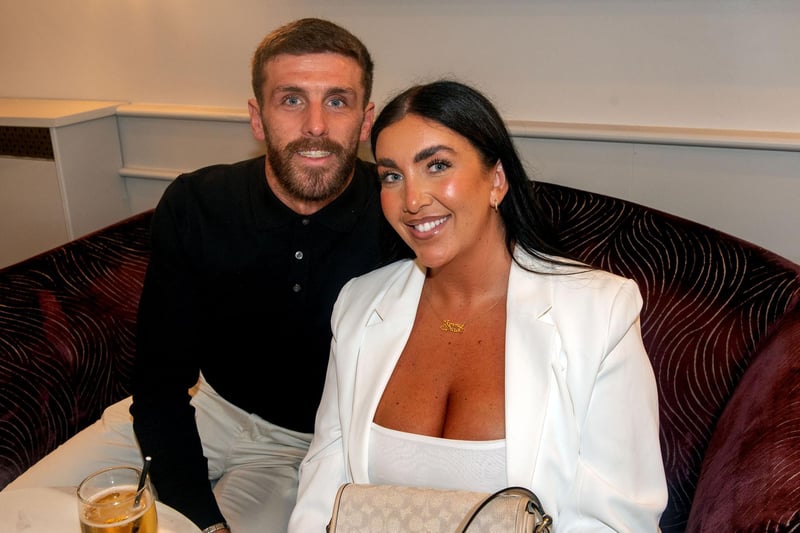 Steven McCullough and Andee Officer pictured at thre Portadown FC end of season dinner. PT19-222.