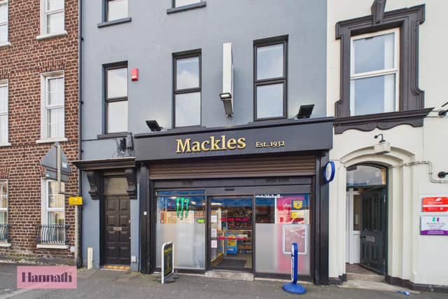 Mackles is an iconic shop in Portadown known for its ice cream and specialist old fashioned sweets. It also is very well known for selling specialist tobacco and cigars as well as pipes. Photo courtesy of Hannath Portadown.