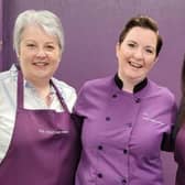 Nina Wadia (right) at the Chocolate Manor in Castlerock