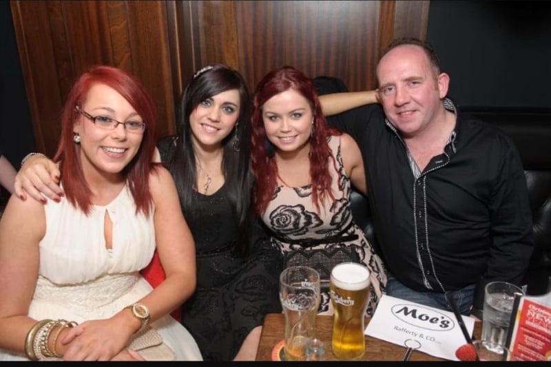 New Year's Eve in Moe's Bar: Caroline Quinn, Mairead Gormley, Gemma McWilliams and Brendan Rafferty