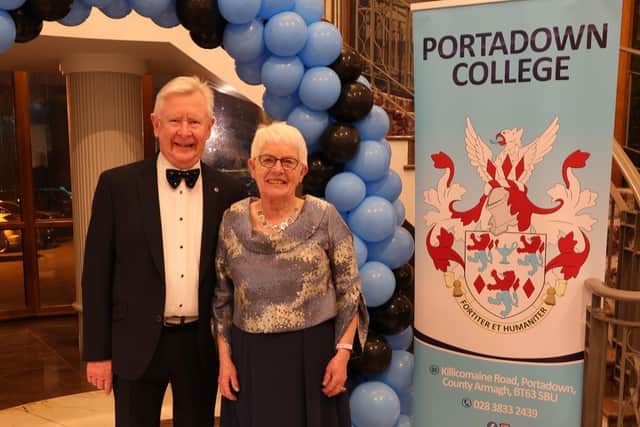 Enjoying the Portadown College centenary dinner. Picture Portadown College