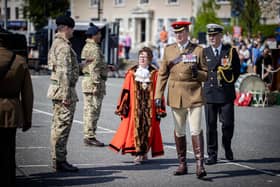 The 80th anniversary of the Battle for the Hitler Line was commemorated in Carrickfergus on May 17 and 18, 2024.  In attendance was the Mayor of Mid and East Antrim, Alderman Gerardine Mulvenna.