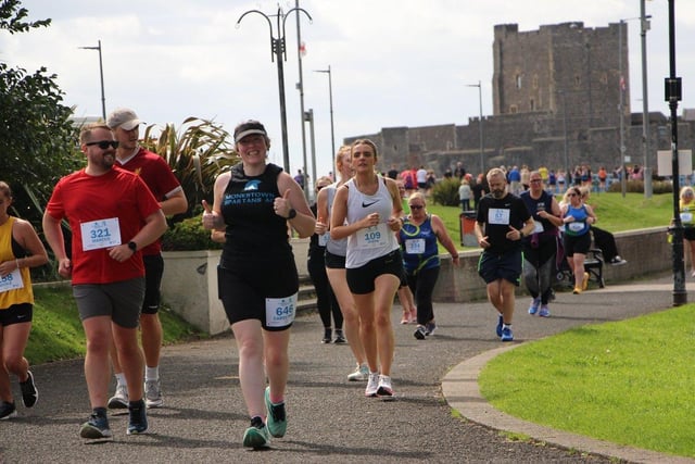 Carrickfergus Castle was the backdrop for the popular 10k race.