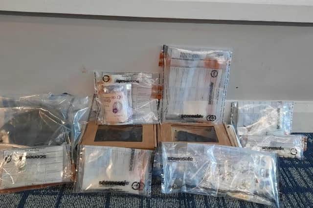 Detectives from the Police Service’s Paramilitary Crime Task Force (PCTF) have arrested two people following a number of searches in the north Belfast on February 29. (Pic: PSNI).