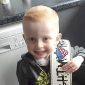 Ollie Beverland, now four years old, loves wrestling and making the most of his new lease of life after receiving more than 20 blood donations