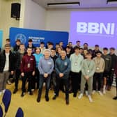 Boys’ Brigade NI King’s Badge trainees taking part in their residential pictured with NI Commissioner for Children and Young People, Chris Quinn (front row centre left). Pic credit: NICCY