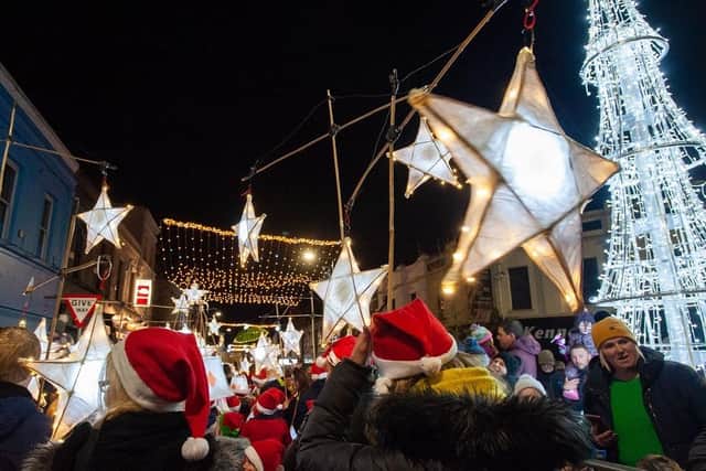 Ballymena and Larne will be switching on their Christmas lights this weekend.  Photo: Chris Neely