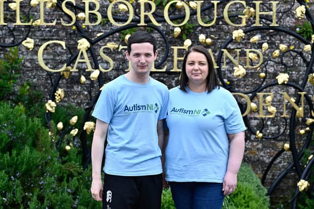 Vice Chair of Autism NI Lisburn Support Group, Ann Hayward with son Ben Hayward