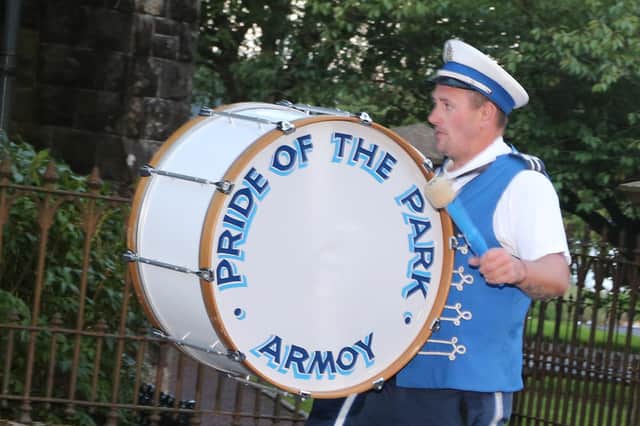 Pride of the Park was just one of the bands to take part in the annual Cancer Research UK parade in Ballymoney.
