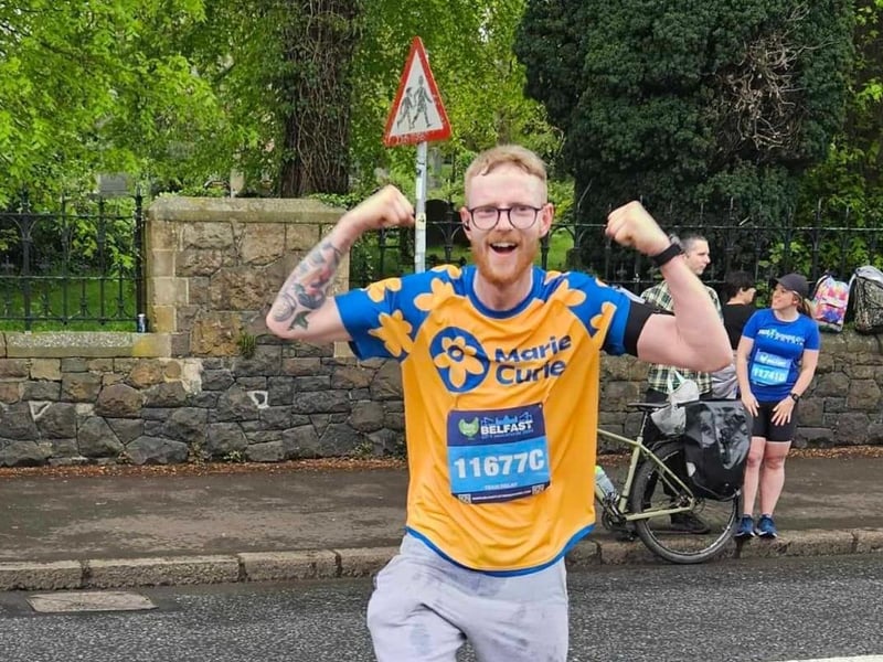 Neill Dickson ran in aid of Marie Curie.