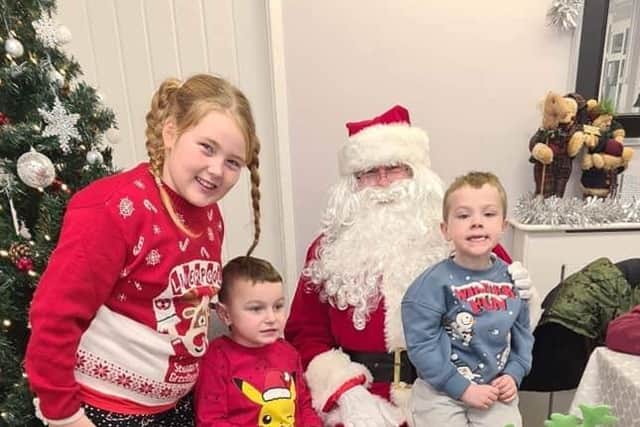Some of the children who met Santa during last year's Winter Wonderland at the Cornfield Project. Credit Cornfield Project