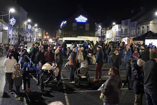 There was a good crowd in Market Square last Friday for Rathfriland Christmas lights switch-on event.