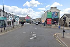 Part of Maghera town centre was sealed off on Saturday morning. Picture: Google