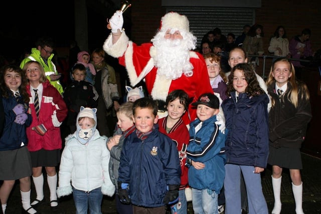 Santa switched on Whitehead's Christmas lights in 2007. Ct49-051tc