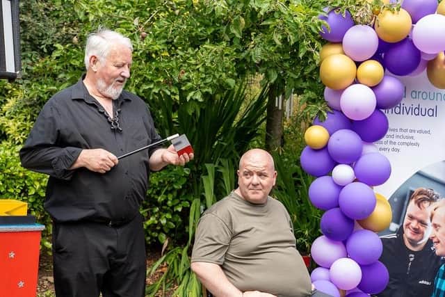 Magician Paul Gomac and Shane Cullen pictured at the 40th anniversary celebration. Credit: Submitted