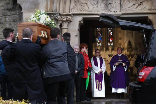 The funeral of Mary Duffy taking place at St Patrick's Church in Dungannon on Saturday. Picture: Pacemaker