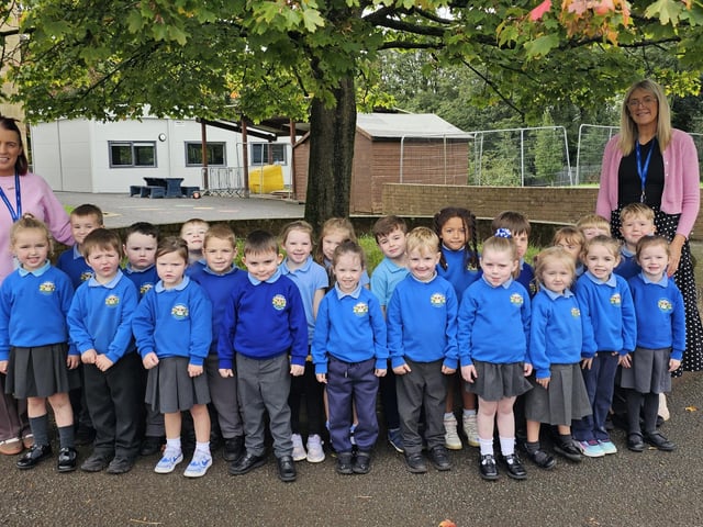 Class P1AD at St Anthony's Primary School.