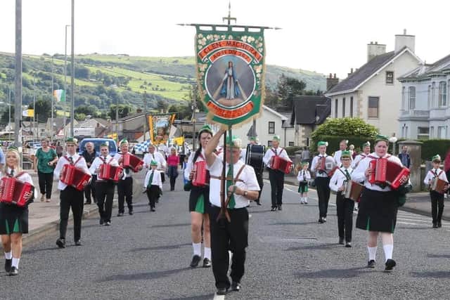 Glen Maghera pictured at the Co Antrim AOH parade in Carnlough on August 15 last year. Credit: Submitted