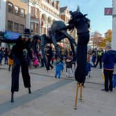 Halloween performers at Waterloo Place during a previous Hallowe'en. Photo: George Sweeney.  DER2143GS – 096