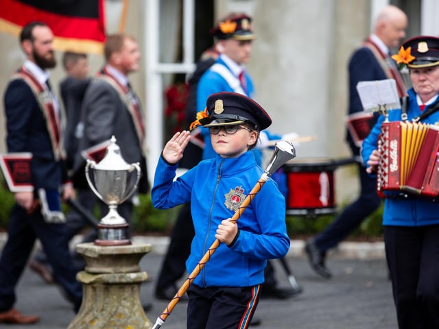 Smartly turned out for the demonstration in Scarva on Saturday.