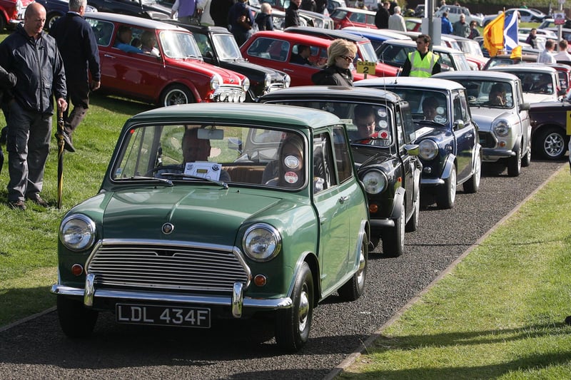 Minis on show during the Causeway Coast Mini Festival at the Dunluce Centre Portrush in 2010