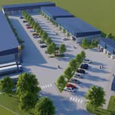 An artist's impression of what the new business units will look like at Kilcronagh industrial estate, Cookstown.