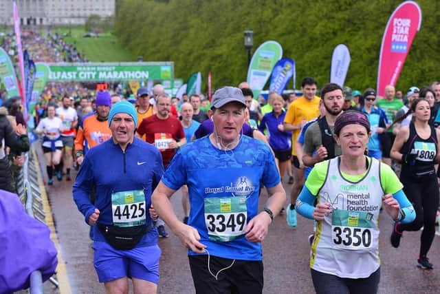 Runners taking part in the 2022 Belfast City Marathon. Picture: Arthur Allison/Pacemaker Press.