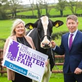RUAS Operations Director Rhonda Geary and Danske Bank’s Head of Agribusiness Rodney Brown launch the 37th Royal Ulster Winter Fair.  Pic credit: Brian Thompson