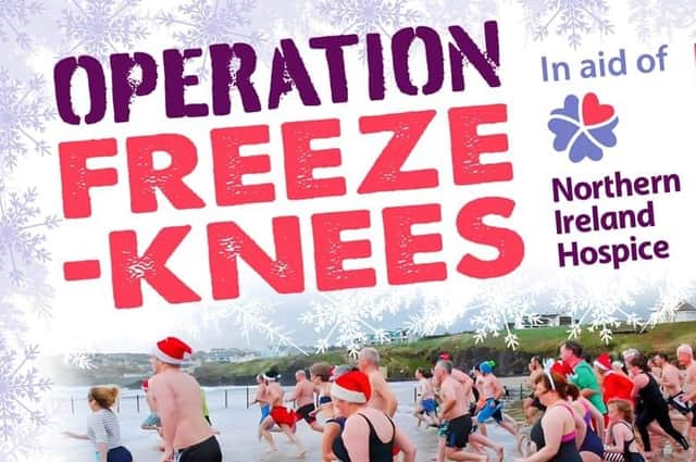Take to the waves on Christmas Day in Operation Freeze Knees in aid of the NI Hospice. Credit Autozone