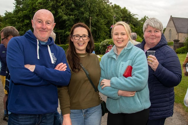 Rev Peter Smith, Loughgall Parish Rector who hosted the Loughgall Community Fun Night at the rectory pictured with guests from left, Sharon Calvin, Katherine Morrison and Claire Brownlee. PT24-204.