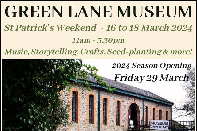 Prior to the official opening of Green Lane Museum for the 2024 season, the museum will open for the Saint Patrick’s weekend. Roe Valley Ancestral Researchers are planning a special programme of events, commencing on Saturday, March 16.Children will have an opportunity to plant wildflowers, sunflowers and flax seeds with Causeway Coast and Glens Borough Council’s Biodiversity Officer, Lisa Russell, on Saturday 16. The kids will also be able to make their own ‘Backyard Nature’ Bug Hotel to take home along with their seeds. Everyone who takes part will be entered into a free draw with a chance to win their very own Bug Hotel!Children and adults will enjoy hearing storytellers, Janice Witherspoon and Colin Urwin, sharing some of the myths and legends from the Roe Valley and Binevenagh each afternoon from 2.00 – 3.00pm.
