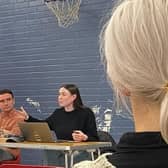 People Before Profit meeting in Lurgan with Padraig Cairns and Fiona Ferguson.