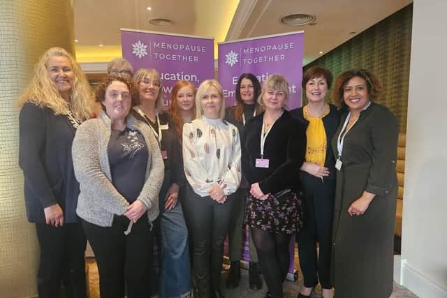​Kelly Greene (front, second from left) has completed training with Menopause Together support charity and is now a volunteer.
