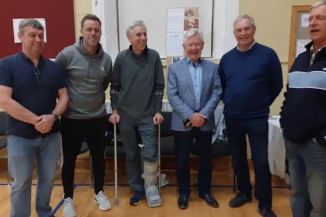 Some former members of Drumcree Badminton Club, Mark Scott, John Guy, Jamie McDonald, Tom Flannagan, Freddie Hall and Willie Quaile.