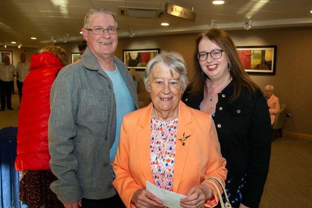 Nigel, Linda and Michele Browne pictured at the Portadown Male Voice Choir concert at Craigavon Civic Centre on Friday. PT16-228.