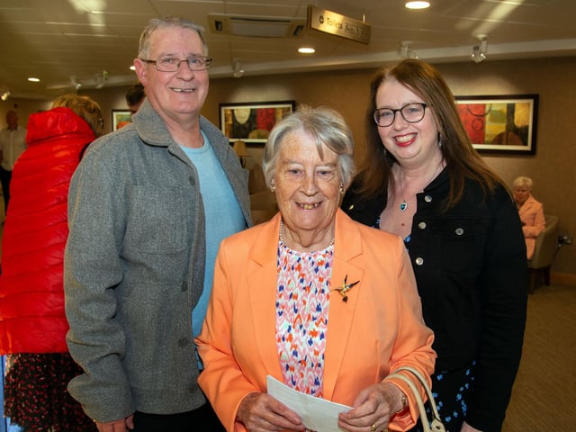 Nigel, Linda and Michele Browne pictured at the Portadown Male Voice Choir concert at Craigavon Civic Centre on Friday. PT16-228.