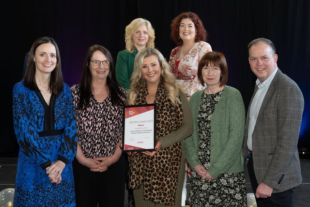Level 4 Certificate in Adverse Childhood Experience won the Best New Course accolade, with Roisin Walker, Meabh O’Reilly, Lisa Keith, Catherine Murray and Fiona Coulter picking up the award.