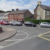 The junction of Burn Road and Station Road, Doagh. Image by Google