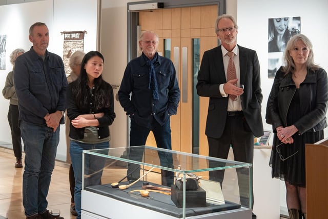 Attending the launch of the exhibition which runs at The Braid until November 30.