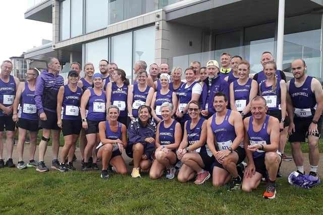 Springwell Running Club members at the Bob & Bert’s 10k. Credit David McGaffin